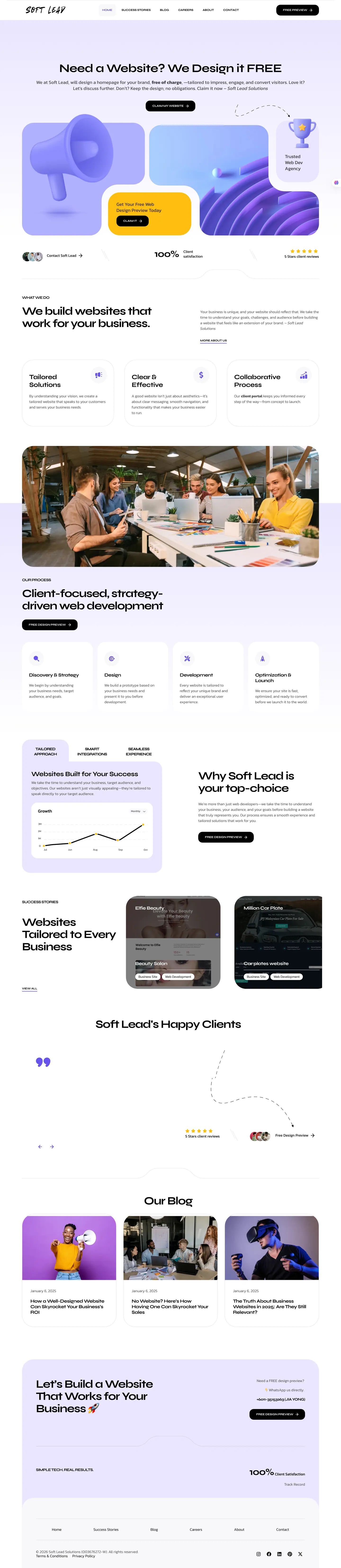 Soft Lead V1: homepage