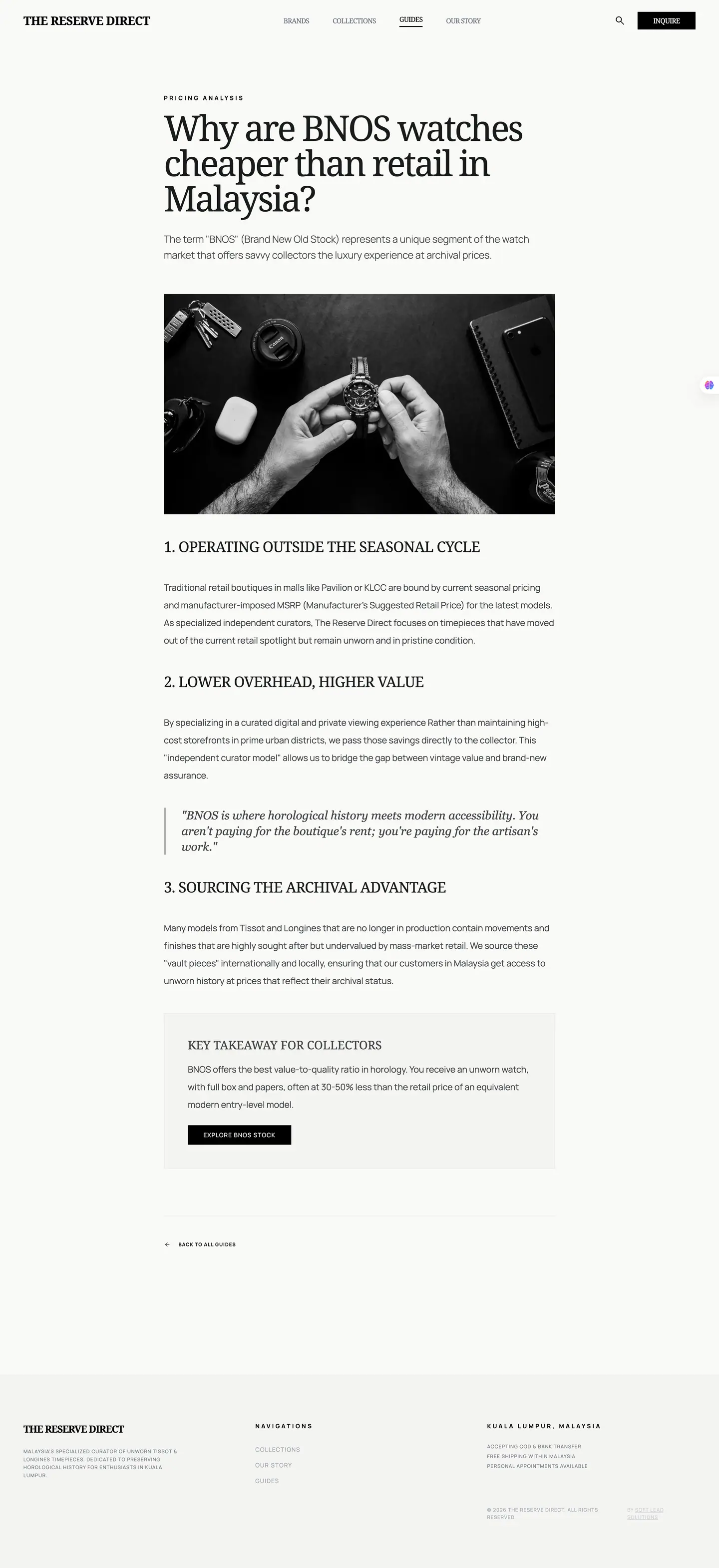 The Reserve Direct: Editorial blog