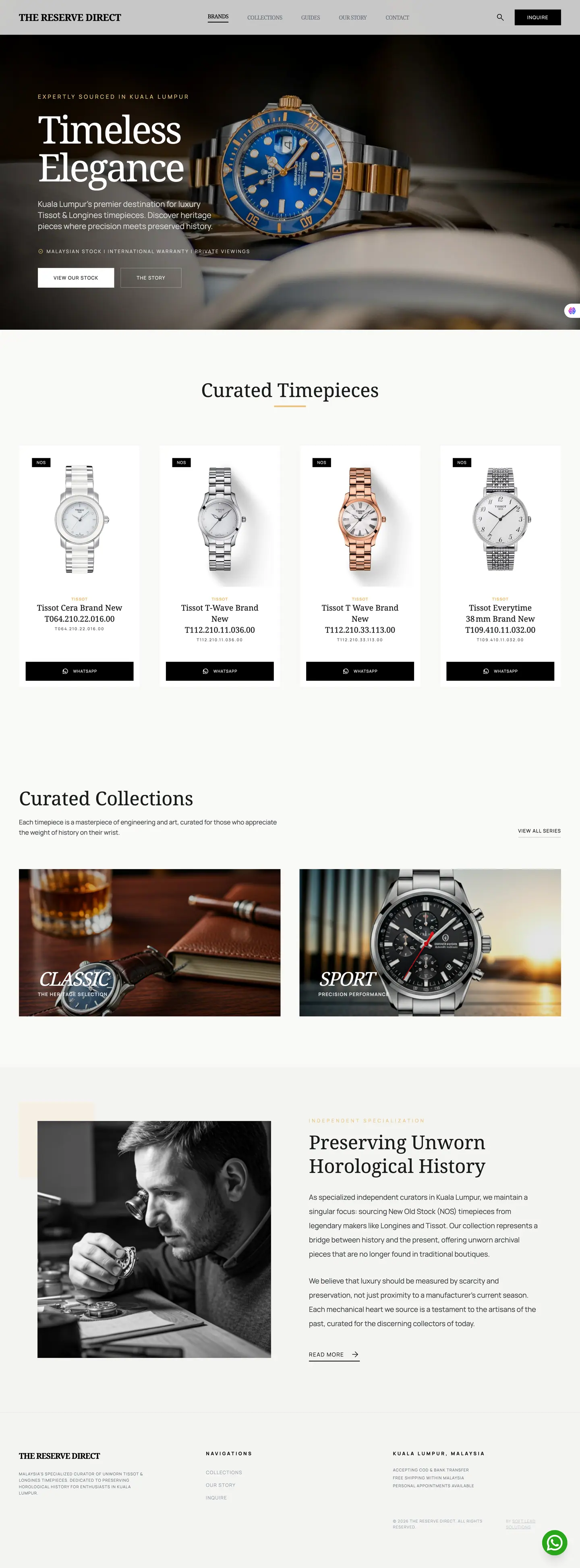 The Reserve Direct: homepage