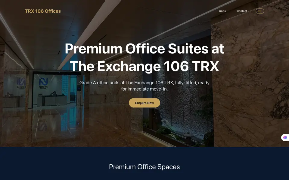 TRX 106 Offices homepage